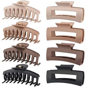 Customizable 8-Pack 4.3 Inch Hair Clips for Women - Strong Hold Non-Slip Hairpins, Bulk Hair Accessories for Thick/Thin Hair