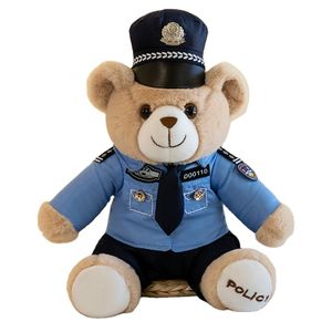 New Fire Bear Police Teddy Bear Plush Toy Cotton Comforter and Wedding Gift for Birthday Pillow Doll 1688 Purchase Agent