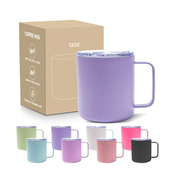 BSCI Certified Portable Mug Wholesale Factory Price Custom Printing Stainless Steel 304 Vacuum Insulated Go Cup With Tritan Lid