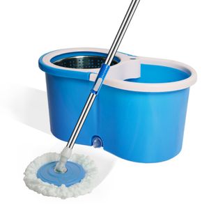 House Clean Tools Magic Trapeador Stick  Floor  Rotating Cleaner Mob Stainless Cotton Steel Twist Bucket Set and Spin 360 Mop