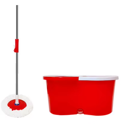 Household Supplier Red Color Microfiber Cloth Spin 360 Mop Magic Floor Cleaning Bucket Mop