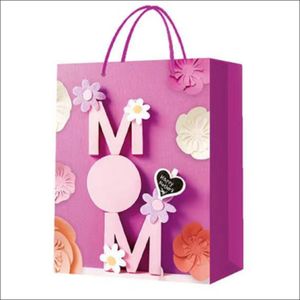 Customizable Boy Birthday Girl Hand-Held Paper Gift Bag Laminated with Ribbon for Craft Candle Photo Frame