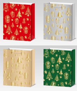 Creative White Kraft Paper Gift Bag for Supermarket Promotions for Apple Packaging Durable for Christmas Eve Exhibitions Custom