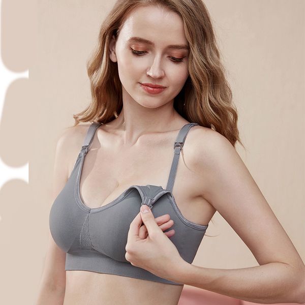 Soft Nursing Bra Gathered Anti-sagging Front Opening Maternity Bra Pregnancy Special Thin Section Postpartum Breastfeeding Women