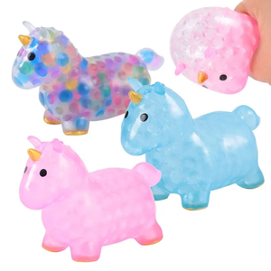Unicorn Squeeze toys Girls Boys Stress Relief Squishy Toys Kids Sensory Fidget Toys With Water Beads Inside