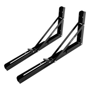 40CM Folding Flip up Shelf Bracket, 1 Pair, Black