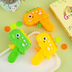 Shooting Flying Disc Dinosaur Gun with 6 Discs Outdoor Shooting Toys for Puzzle Boys