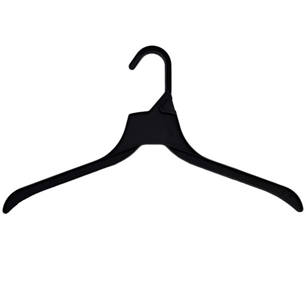 High Quality 17 Inch Black Plastic Anti-Slip Hanger Top Hanger for Outerwear & Clothing Organizer WTO-17