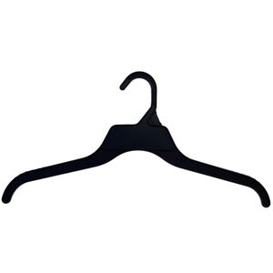 Vietnam Factory 17 Inch PP Material Wal Mart Black Plastic Hangers Non-Slip Single Tier for Hunting/Outdoor Clothing
