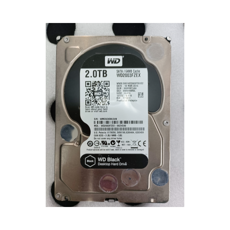 Wholesale Large Capacity Sata 6Gb/S 2Tb Hard Drive Black 7200Rpm 64Mb Cache 3.5-Inch WD2003FZEX