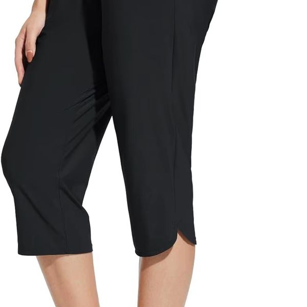 Women's Swim Capris Pants 18" Quick Dry Swimsuits Long Board Shorts Bathing Suit Bottoms with Pockets Sun Protective