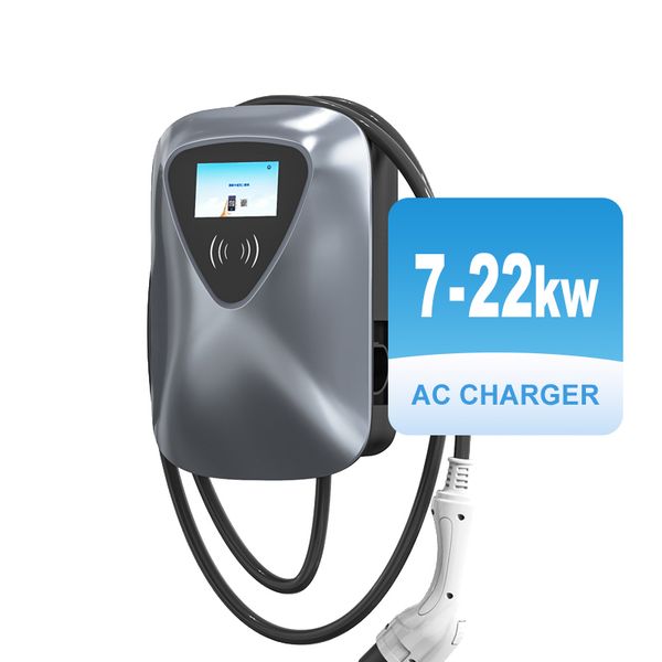 Home Ac Electric Car Solar EVSE Smart Wallbox 11kw 22kw Level 2 Type 2 32a Fast 7kw Ev Charger
