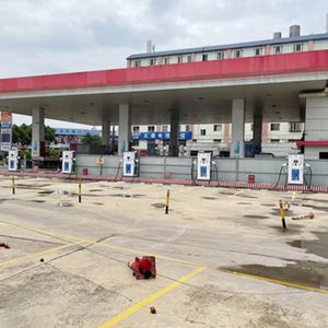 Gas station electric vehicle charging installation project