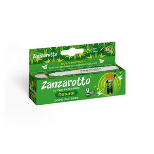 Italian Made Zanzarotto Natural Roll-On Calming Balm 20ml Harmless Pest Control With Aromatic Scent