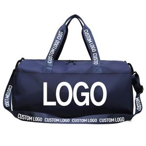 Custom Logo Portable Women Travel Bags 14 Color Fashionable Nylon Large Capacity Training Weekend Shoulder Pink Gym Sport Bag