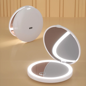 Double-sided Compact Mirror with 2x Magnification Foldable Mirror Easy to Carry Travel and Perfect As a Gift