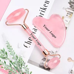 Wholesale Premium Jade Roller Gua Sha Set - Spa Facial Massager, Neck Relaxation Tools - Natural Stone Beauty Kit Supplier