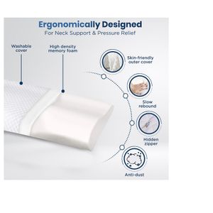 Portable King Size Orthopedic Cervical Memory Foam Bed Sleeping Pillow 349 Therapy Pillow for Stiff Necks Maternity for Comfort