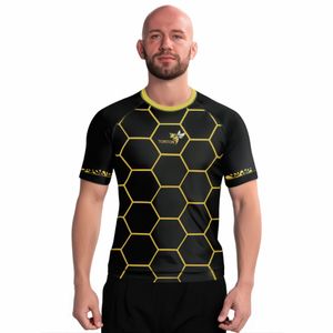 Wholesale 100% Polyester MMA No Gi Rash Guard UV Swimsuit Tops for Sports BJJ Martial Arts Wear