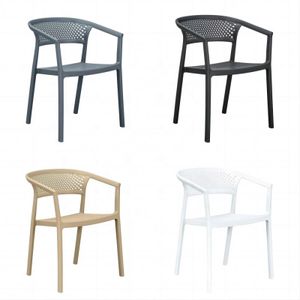 Modern Simple Design Manufacture Arm Rest Plastic Chair Outdoor Dining Chair Garden Chairs