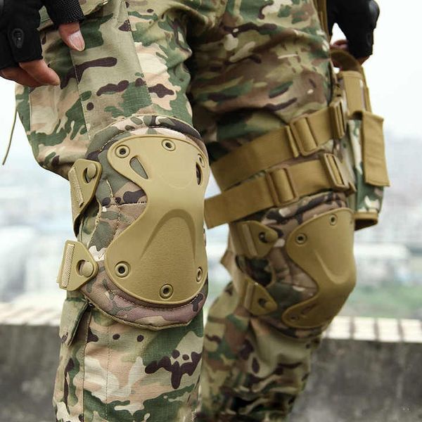 4pcs Tactical Knee Pads Elbow Pads Outdoor Knee Protectors Outdoor Sport Hunting Skating Safety Gear Knee Guard ElbowShell
