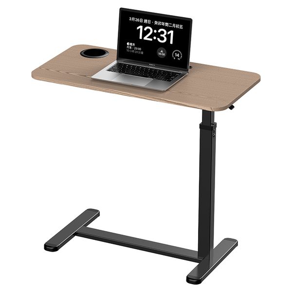 Adjustable Side Study Desk Hospital Over Bed Table Swivel Office Desk Bedside Rolling Laptop Mobile Standing Desk with Wheels