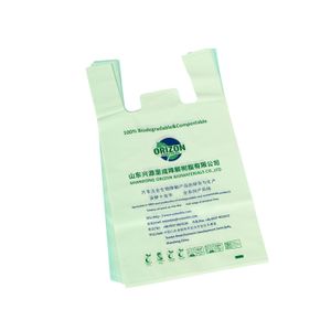 Professional Manufacturer Corn Starch Compostable  T-shirt Shopping Bags Certificated 100% Biodegradable Plastic Vegetable Bags