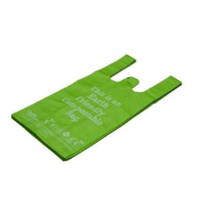 Heave Duty Large Size Biodegradable Shopping Bag Pe Poly Promotional Constarch Bags Plastic T-shirt Bags