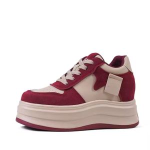 Spring New Casual Sports Walking Shoes Anti Slip and Height Increasing Women's Platform Shoes