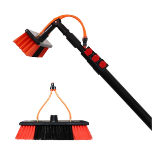 Extentool Solar Panel Cleaning Brush Adjustable Water Fed Pole Cleaning Kit Outdoor Window Washing Equipment