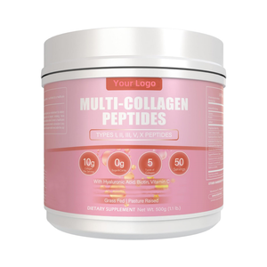 Dietary Supplement 100% Hydrolyzed Multi Collagen Complex With Biotin Vitamin Hyaluronic Acid Multi Collagen Peptides Powder