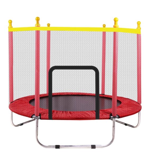 Hot Sale 100Cm/140Cm PVC Indoor Trampoline for Kids Red Blue Yellow Colors for Fitness Jumping Factory Direct
