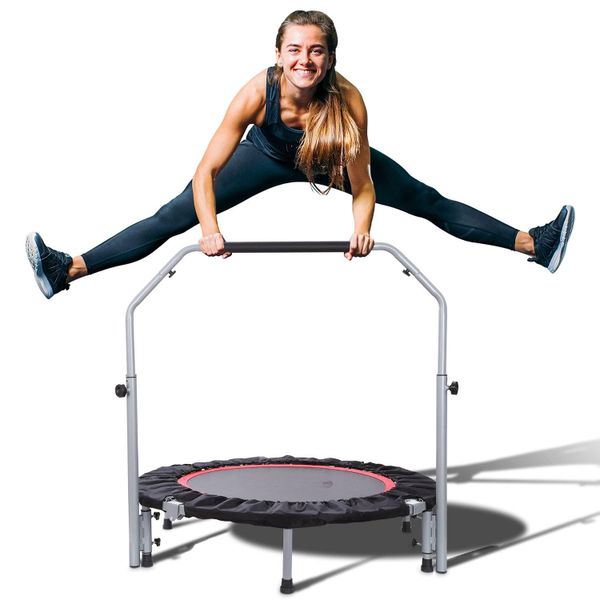 2025Harbour Wholesale Fitness Professional Inflatable Small Gym Jumping Bed Trampoline With the Safety Handle Bar