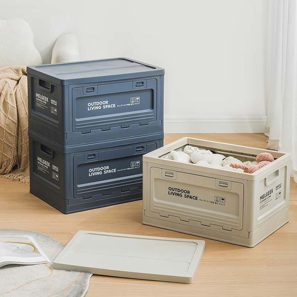 Multifunctional PP Storage Box for Snacks Beverages Portable Folding Design for Travel Camping for Household Clothing Storage