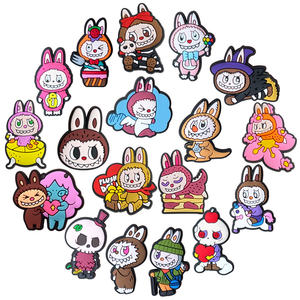 Custom Football Soccer PVC Cartoon Clog Pins Luxury Designer Shoes Labubu Charms