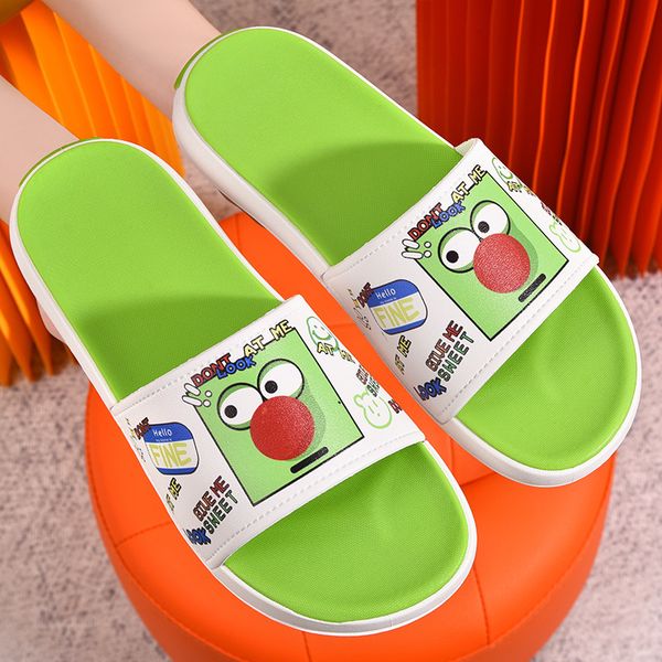 Summer Fashion PVC Slippers for Men Women Casual Home Bathroom Non-Slip Sandals Breathable Comfortable with EVA & PU Insoles