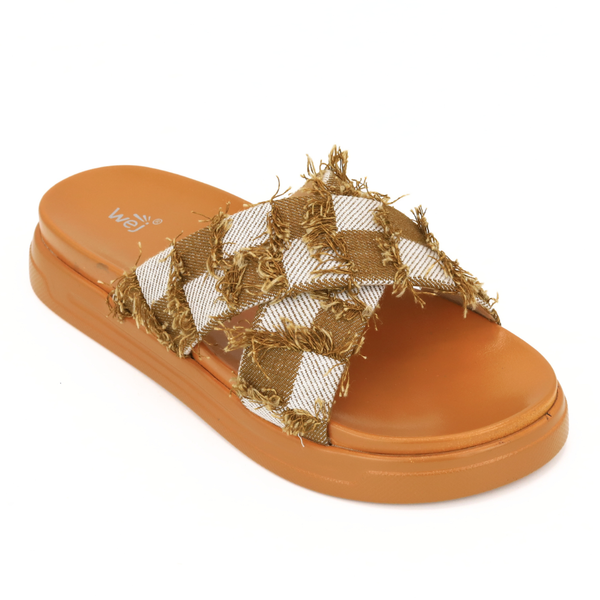 2025 New Summer Sandal Easy Walk Platform New Style Summer Open Toe Brown Slipper Sandal Lightweight Anti-Slip Rough Corner Shoe