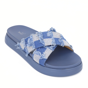 2025 New Summer Sandal Easy Walk Platform New Style Summer Open Toe Blue Slipper Sandal Lightweight Anti-Slip Rough Corner Shoes