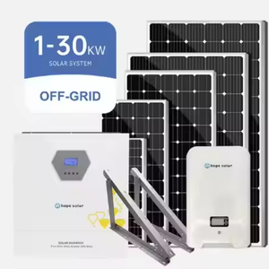 5kW 10kW 20kW Complete Off Grid Home Solar Energy System with PV Panels Hybrid Inverter and Universal Roof Mount Kit