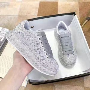 Evening Wear Plus Size 42 Trendy Sporty Elegance Women's Sneakers Sparkling Rhinestone Platform Sole Skateboarding Shoes