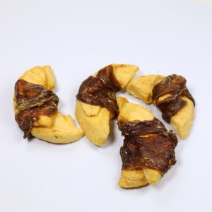 Factory Wholesale Hot Sale 100g/bag Catfood Freeze Dried Treats Apple Wrapped with Duck Treats Pet Cat Snacks