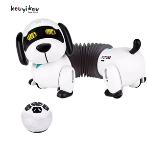 Kouyikou 2022 High Quality Interactive Radio Control RC Dog Robot Toys for Kids Smart Battery Operated Plastic Toy Light