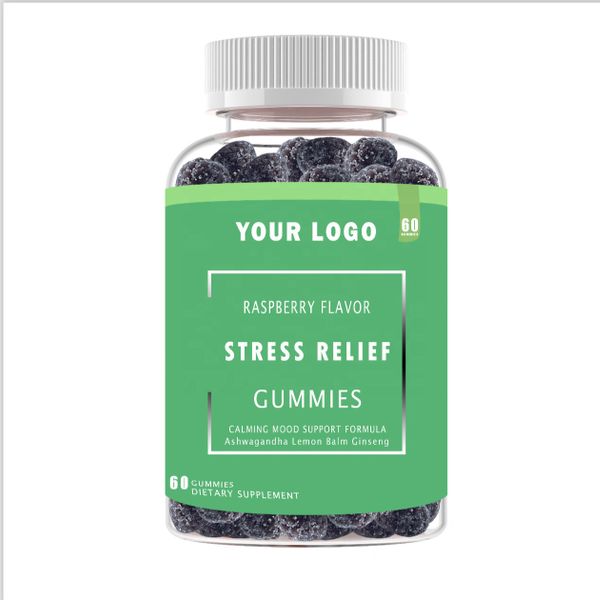 Adult Stress Support & Immune Health Herbal Supplements Ashwagandha Lemon Balm + Ginseng Gummies Candy Dosage Herbal Supplements