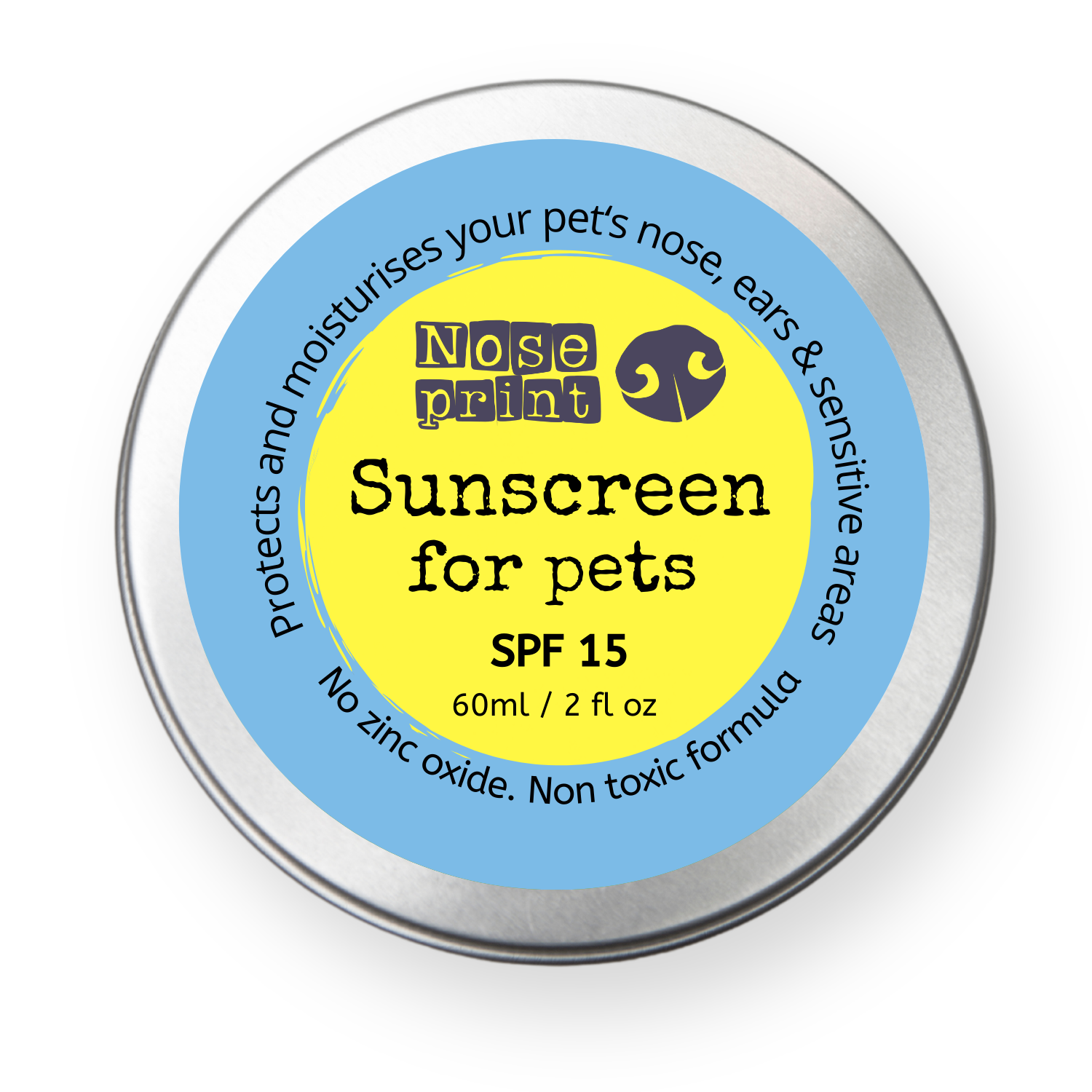 Non-Toxic 60ml Tin SPF 15/30 Dog Nose & Paw Sun Cream Moisturising Pet Care Supplement for Cats Sun Protection Balm