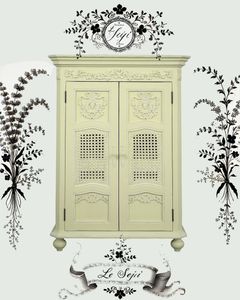 Le Seiji French-Style Premium Closet Luxury Wood Armoire for Dogs Cats Aurelie's Luxury Pet Furniture Small-Sized Designer