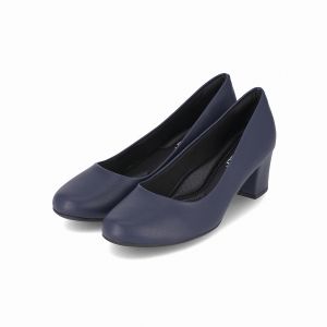 Piccadilly Navy 5cm Heel Pump Comfortable Office & Flight Attendant Shoes for Working Women-1 Pc