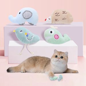 New Design Fish Cuddly Toys With Catnip Soft Plush Cat Pet Toy Bird for Indoor Kittens