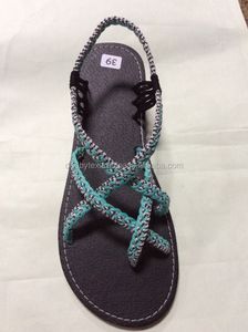 Handmade Rope Sandals Dobbytex Bangkok Thailand Women Lace-up DBTS10 Rubber TH;24 PVC -