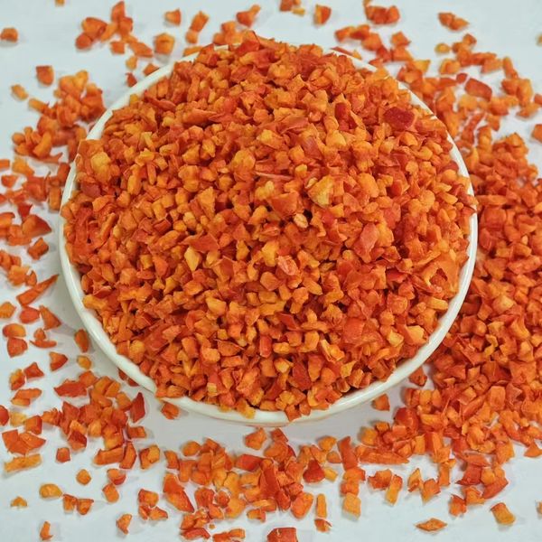 Non-GMO Freeze-Dried Red Chili Bell Sweet Pepper Healthy Instant FD Vegetables for Pets Bulk Emergency Spices Particle Powder
