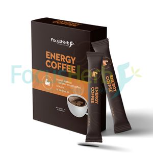 Focusherb Herbal Instant Coffee Tongkat Ali Powder 1 Box (12 Packets) Maca Energy Coffee for Men